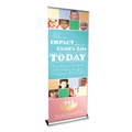 Indoor Telescoping Retractor Premium Banner Stand w/ Banner